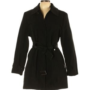 Platinum Women's L Black Trench Coat